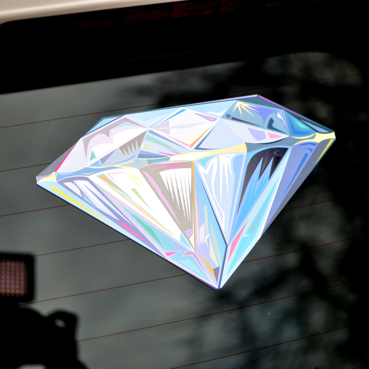 Blue Sparkling Diamond, Photo Real Gem Finishing Touch Vinyl Art