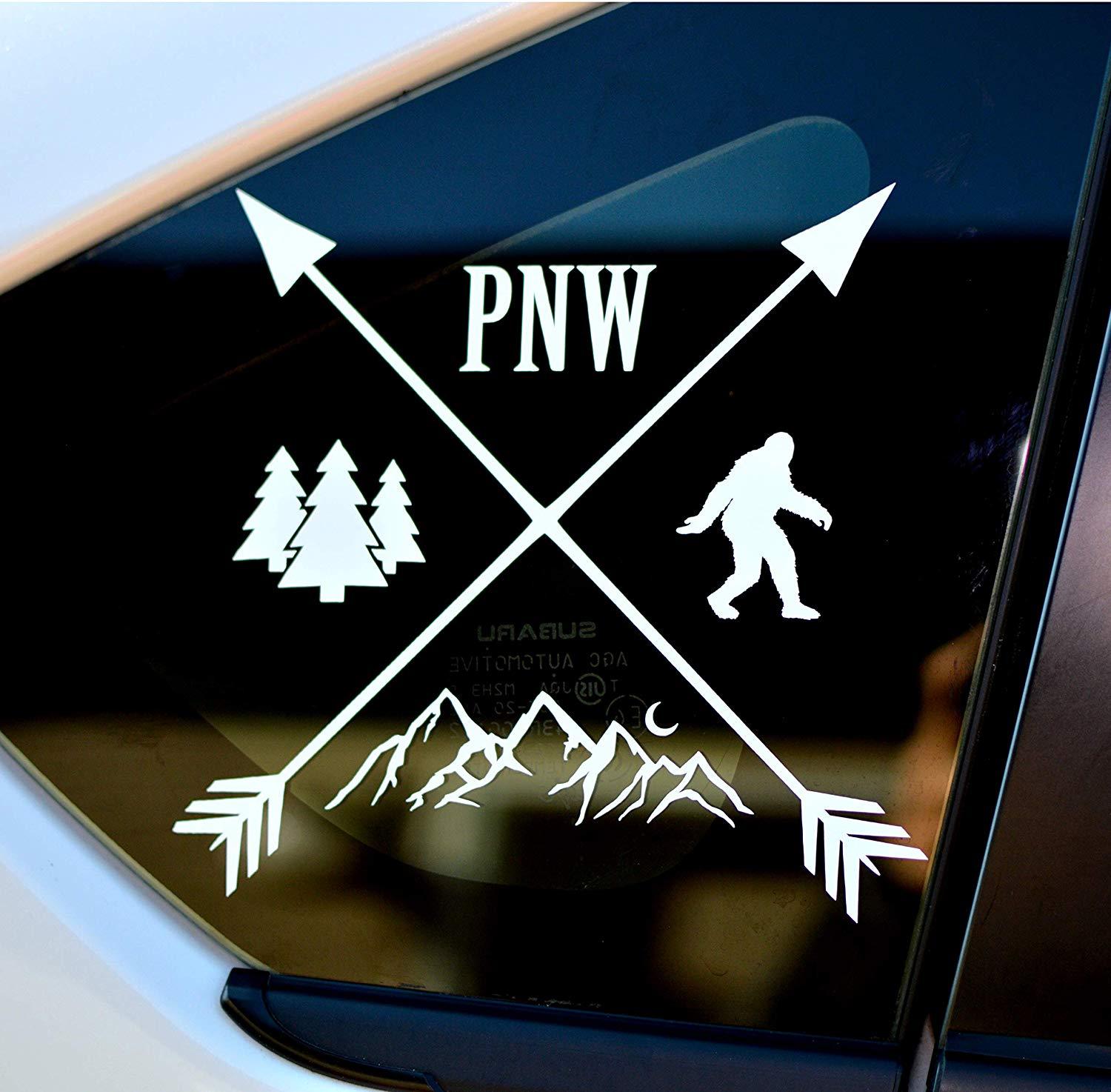 NBFU DECALS Pacific Northwest PNW - Juego De 2 Adhesivos De Vinilo