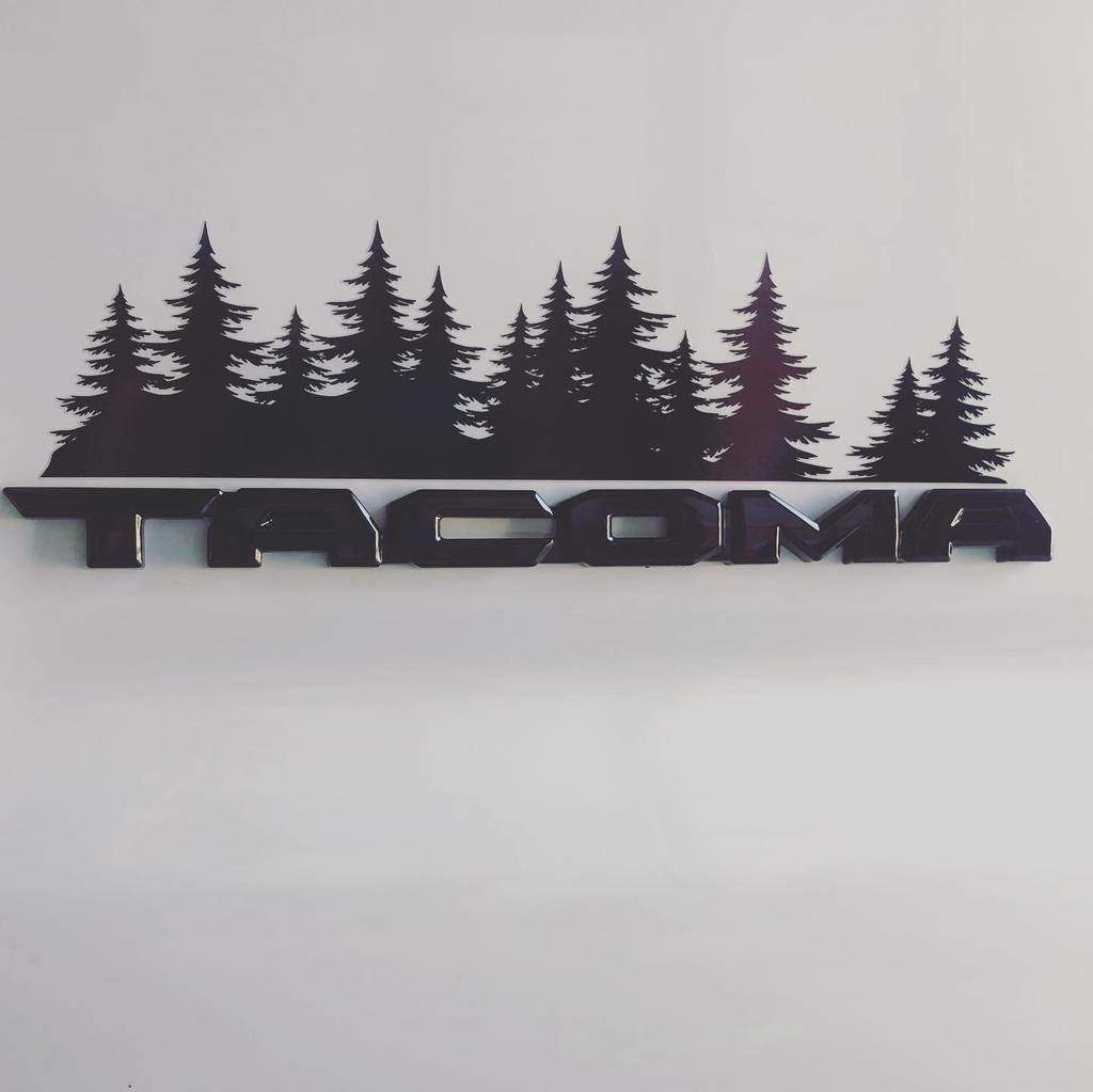 Snow Mountain Tree Emblem Fit For Toyota Tacoma 2016-2024,Mountains - View #11