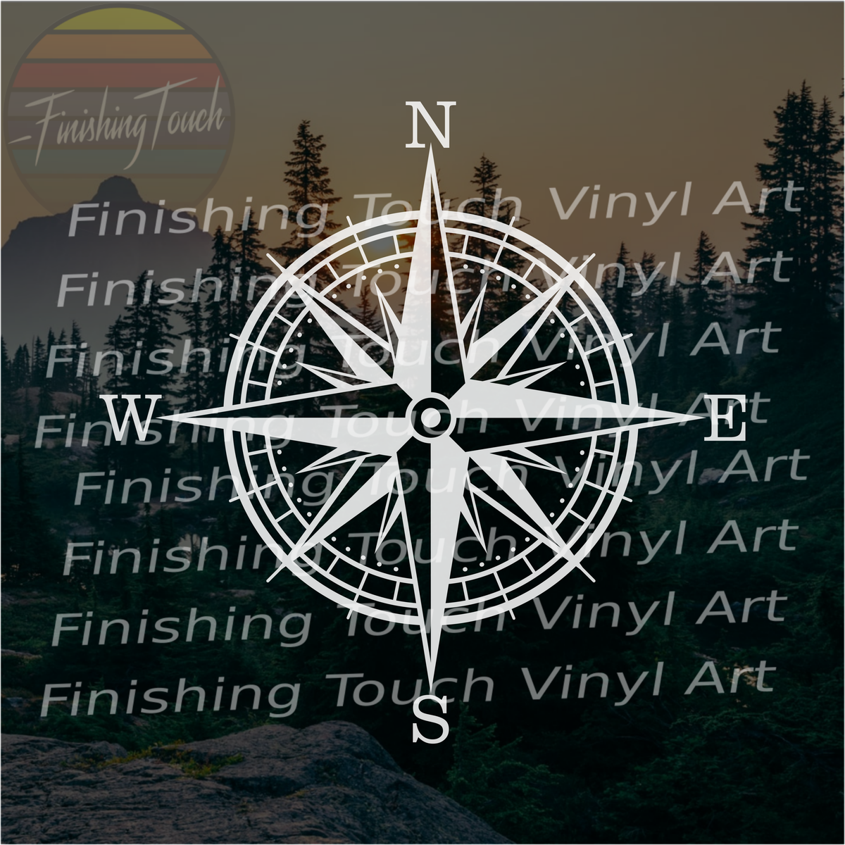 Nautical Star Compass Decal